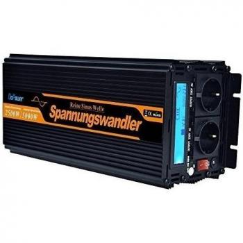 inversor de corriente 2500 5000w onda pura 12v 220v transformador onda sinusoidal pura LCD