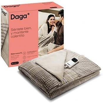 DAGA Manta de Sofá Eléctrica Relax Suave XL, Tecnología Intellisense, Tejido Ultrasuave, Multi-Temporizador