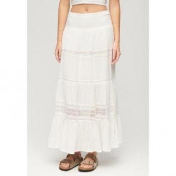 Falda Superdry Ibiza Maxi Blanco Para Mujer