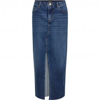 Pieces Jessie Ankle Denim Skirt for Women - Medium Blue 2XL