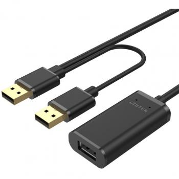 UNITEK Y-278 - Cable alargador USB 2.0 (10 m), color negro