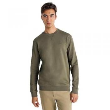 Sudadera Básica Verde para Hombre Bendorff Sin Capucha con Logo Bordado en el Pecho (XL) - Casual, Algodón, Manga Larga