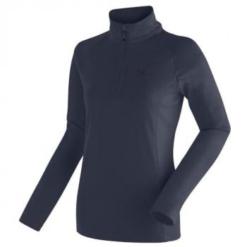Maier Sports Women's Eva Fleece Midlayer Half-Zip Sweatshirt, Dark Blue, Size 40