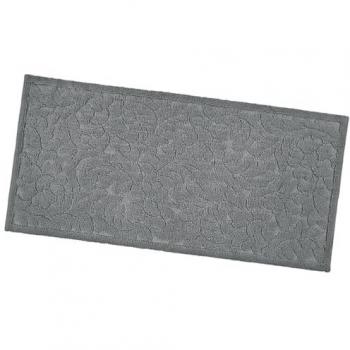 Alfombra de baño y pie de cama suave antideslizante de algodón 63x140 cm color sólido gris oscuro