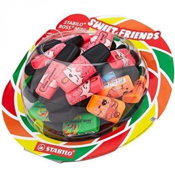 STABILO Highlighter BOSS MINI Sweet Friends, Bonbon Display de 50 unidades