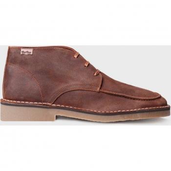 Botines de hombre de serraje con cordones