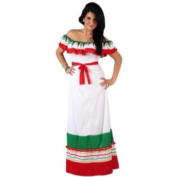 Disfraz Mexicana Adulto Talla XL Tricolor
