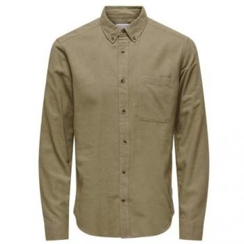 Camisa de Hombre Slim Fit Only & Sons con Bolsillo en el Pecho Modelo Gudmund