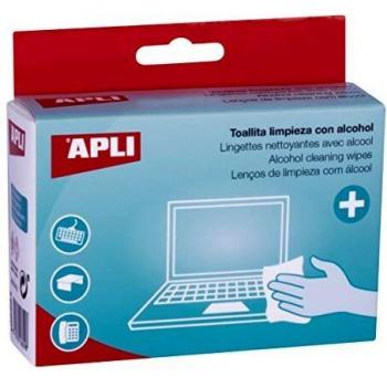 APLI 18629 - Toallitas de limpieza con alcohol en sobre 20 u.
