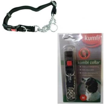 COLLAR KUMFI KOMBI - Collar ajustable, tallas M-L-XL, educativo para acabar con los tirones, totalmente ajustable, respetuosa alternativa a los collares de castigo