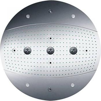 Hansgrohe 26117000 Raindance Rainmaker ducha fija 600, 3 tipos de chorro, con luz, cromo
