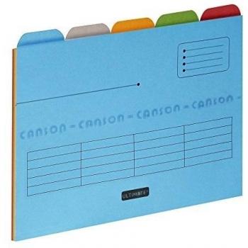 Elba Ultimate Tabbed 5ths Folder 240gsm A4 Assorted [Pack 25] Ref 100330160