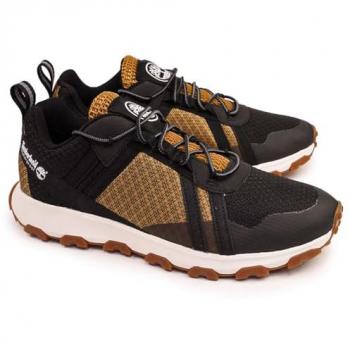 Zapatillas Impermeables Timberland Winsor Trail para Hombre en Negro y Amarillo, Talla 42