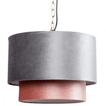 Lámpara de Techo Metal-Poliéster 45x45x149 cm para Iluminación y Decoración de Interiores en Color Gris