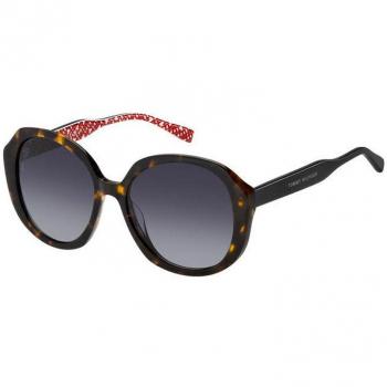 Tommy Hilfiger Women's Stylish Sunglasses TH 2106/S with Dark Grey Lenses, Brown, 54 MM Size