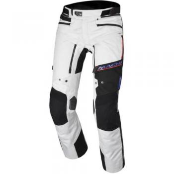 Pantalones Textiles Impermeables para Motocicleta Macna Novac Negro Blanco Rojo 3XL