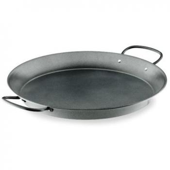 Lacor - 60159 - Paellera de Acero al Carbono, Antiadherente, Apta para cocina de Gas, Vitrocerámica, Electríca, Recubrimiento ecológico, Capacidad para 19 raciones, 60 cm