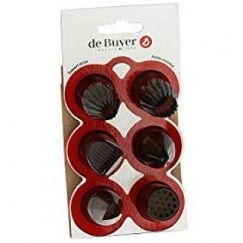DE BUYER -4150.03 - Caja creativa: 6 boquillas Tritan y Soporte