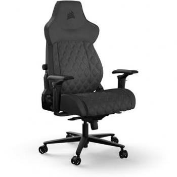 Corsair TC500 Luxe Silla Gaming Negra, Asiento Acolchado, Metal Poliuretano, Shadow, One Size