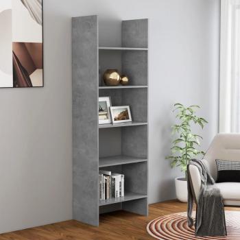 Estantería de madera contrachapada 60x35x180 cm en colores Blanco, Negro y Gris - Mueble de Almacenaje para Oficina, Estudio y Dormitorio - Estantería/Librería/Mueble de Almacen