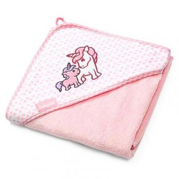 Toalla con Capucha de Bambú BabyOno 100x100 cm Rosa