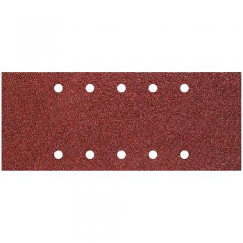 Wolfcraft 1730100-25 hojas de lija de corindón, grano 40,80,120; perforadas 115 x 280 mm