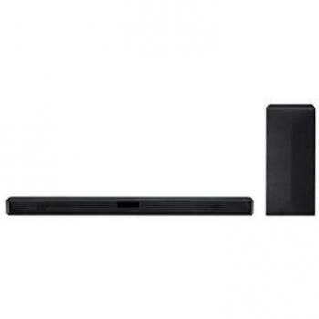 LG SN4 - Barra de Sonido 2.1, Potencia 300W, DTS Virtual:X, Subwoofer Inalámbrico, Multi Bluetooth 4.0, HDMI y USB Entrada Óptica, Conectividad Amplia en Color Plata