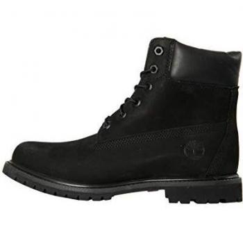 Timberland Premium 6-Inch Lace Up Waterproof Boot for Women in Black, Size: 4.5, Gender: female, Color: Black, Type: Lace-up Boots