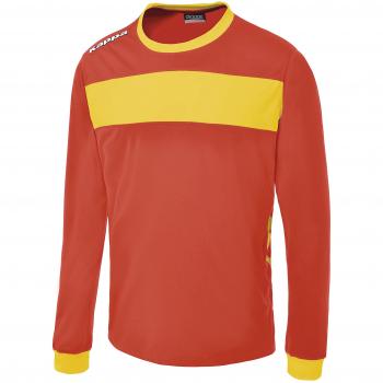Kappa Remilio LS - Camiseta de equipación para hombre, color rojo/amarillo, talla XL
