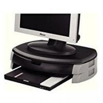 Q-Connect Soporte Para Monitor Negro Con Cajón