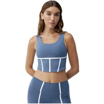 Born Living Yoga Top Vani Bluestone/White