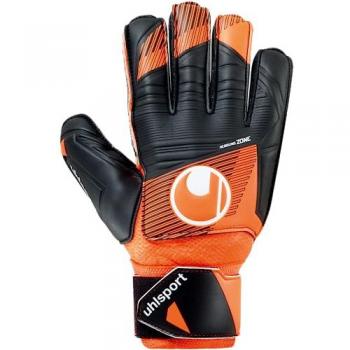 Uhlsport Guantes de Portero Soft Resist+ Flex Frame - Guantes para porteros, especiales para césped artificial y superficies duras, con protección para los dedos