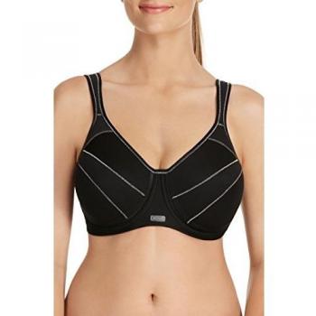 Berlei Full Support Underwired Bra, Sujetador Deportivo para Mujer, Negro, 40F