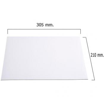 WOLFPACK LINEA PROFESIONAL 5411193 Pizarra Iman PVC Blanca 210x305x1 mm, 31x22x1 cm