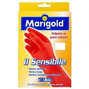 Guantes Marigold Sensibles en Lattice Talla S 6½, Mínimo Espesor, Felpados en Puro Algodón