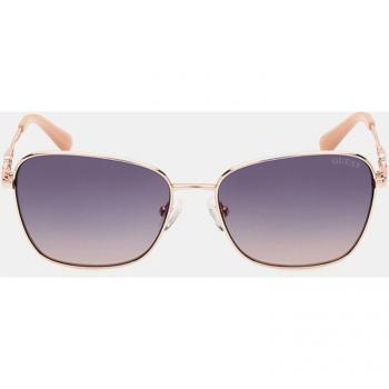 Guess GU7884 Women's Square Metal Sunglasses in Gold with Blue Mirrored Lenses