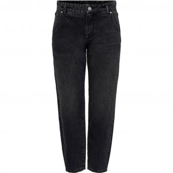 Only Onltroy High Waist Carrot Ankle Jeans Black Denim for Women
