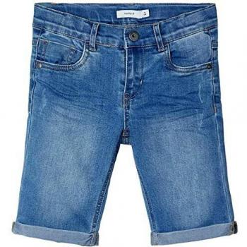 NAME IT Nkmsofus Dnmtrappe 1301 Long Shorts Noos Pantalones Cortos, Mezclilla Azul Claro, 122 para Niños