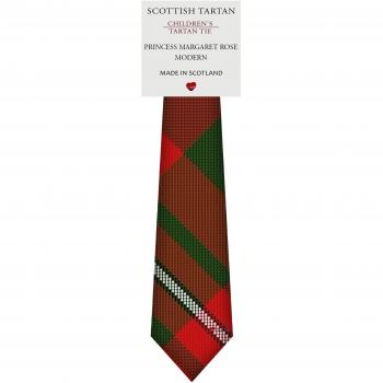 Boys All Wool Tie Woven Scotland - Princess Margaret Rose Modern Tartan