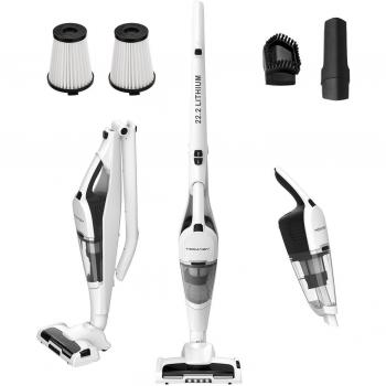 VICTSING Aspiradora Escoba Inalámbrica 2 en 1 de Homasy, 90W, 22.2V, 2 Filtros Hepa Lavables y 2 Cepillos. Vertical y de Mano con Tecnología Ciclónica, 2 Potencias Ajustable, Faros LED, Universal