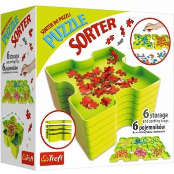 Organizador de Puzzles Trefl - Set de 6 Contenedores Apilables para Clasificación y Almacenamiento