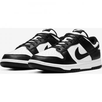 Nike Dunk Low Retro Men's Shoes - White/Black Leather - Size 9.5