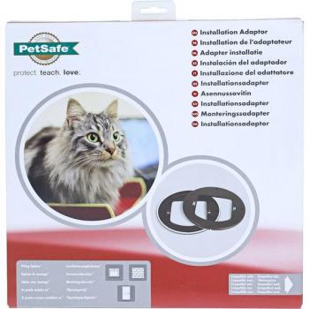 Gatera automática Petsafe con sistema de microchip, diseño resistente a la intemperie, compatible con múltiples gatos, función de cierre manual y ajuste de sensibilidad, ideal para puertas interiores y exteriores