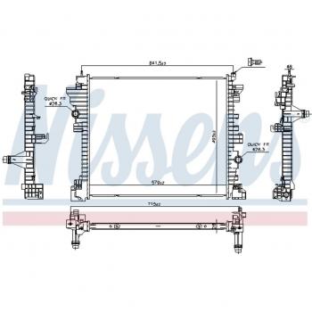 Radiador de refrigeración del motor NISSENS 606568