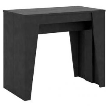 Consola Extensible Anvar Small 90x48/204 cm Antracita Espatulado