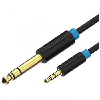 Cable estéreo Vention BABBI/ Jack 6.5 Macho - Jack 3.5 Macho/ 3m/ Negro