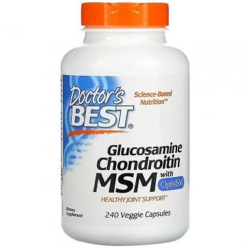 Doctor's Best Glucosamine Chondroitin MSM with OptiMSM - 240 Capsules