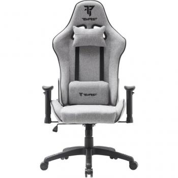 Silla Gaming Tempest Vanquish Gris/Negra Tela Transpirable