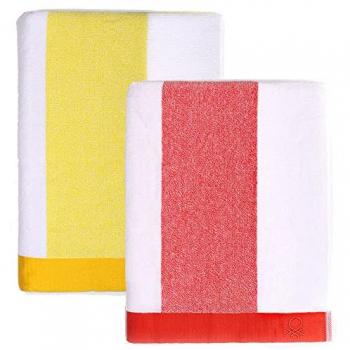 Set de 2 toallas de playa 90x160 cm 450 gsm terry 100% algodón Casa Benetton