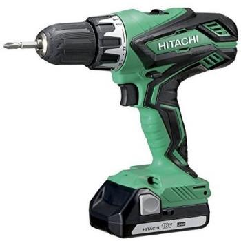 Hitachi - Taladro Atornillador Percutor DV18DJL, 18V con 2 Baterías de Litio Deslizante 1.5 Ah y Maletín de Transporte